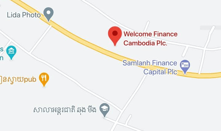 Map of Welcome Finance Cambodia Kien Svay Branch