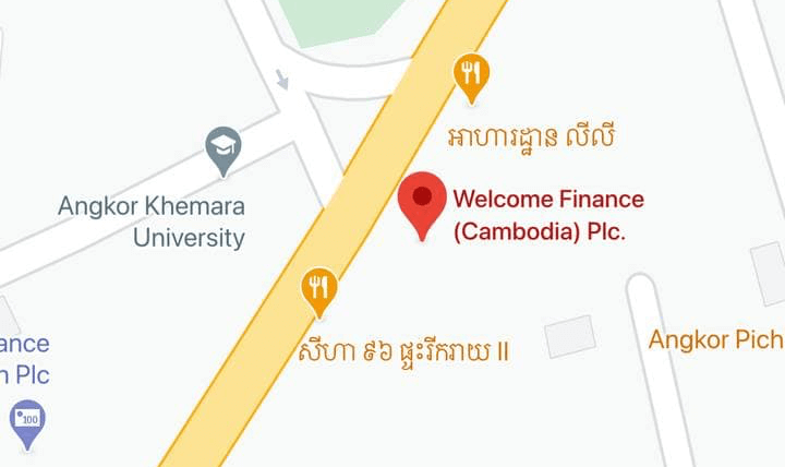 Map of Welcome Finance Cambodia Takeo Branch